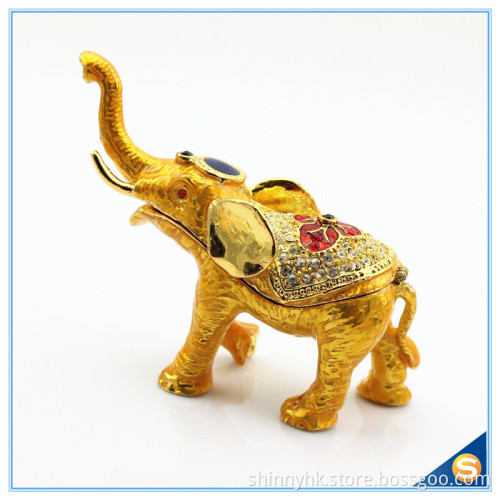 Enamel Craft Creative Antique Elephant Trinket Box Home Decoration Jewelry Box SCJ722